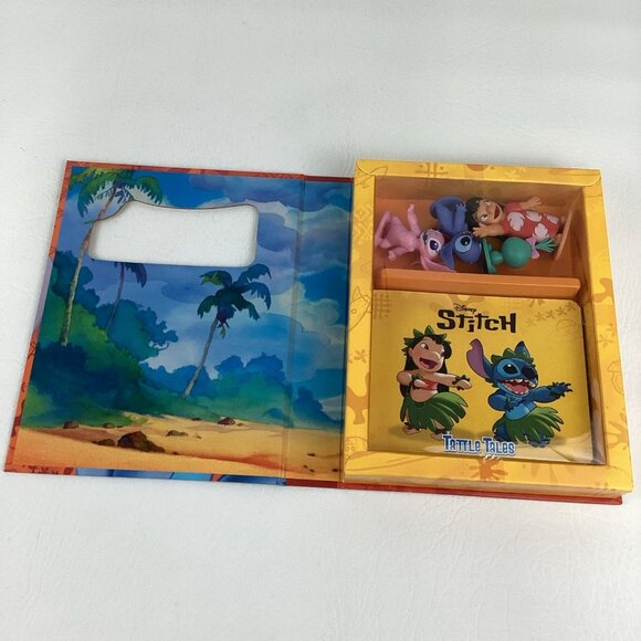Disney Stitch Activity Kit Tattle Tales Board Book Figurines Lilop Angel Set New - Picture 2 of 8